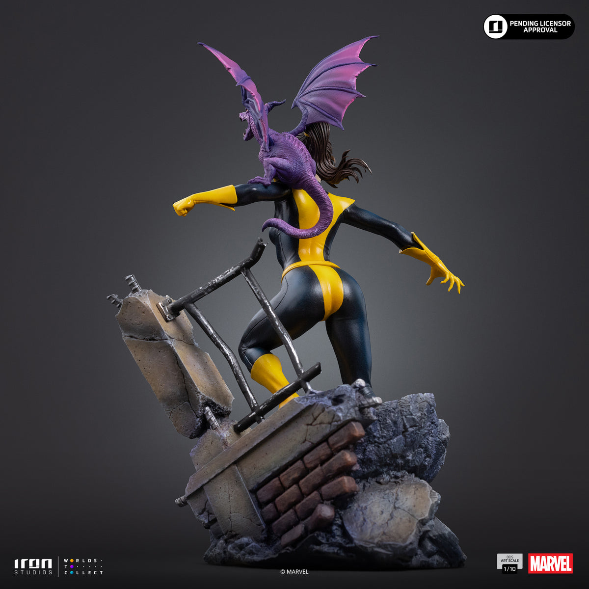 Statue Kitty Pryde & Lockheed X-Men - BDS Art Scale 1/10, Marvel - vue 3