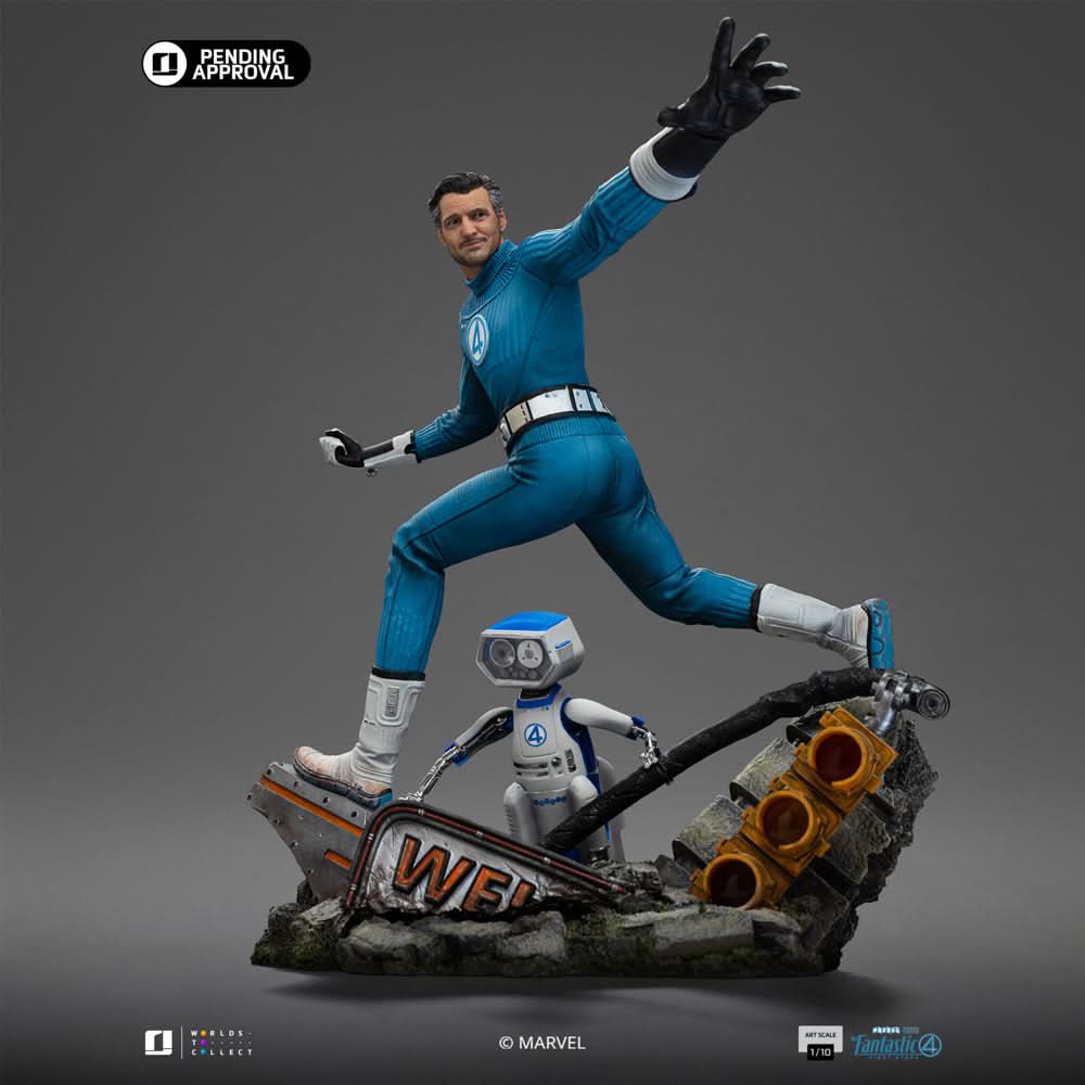 Statue Mr. Fantastic & H.E.R.B.I.E. Art Scale 1/10, Marvel vue 2