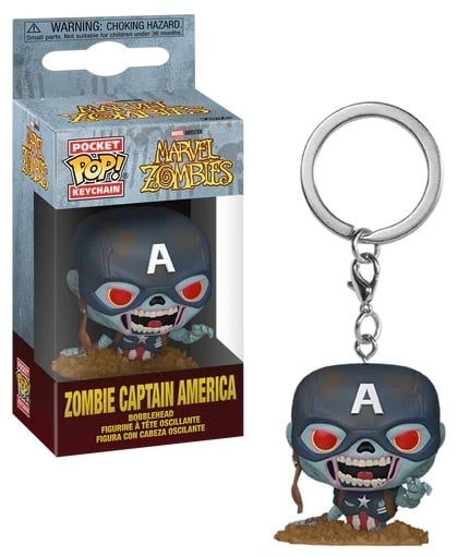 porte clef Captain America zombie