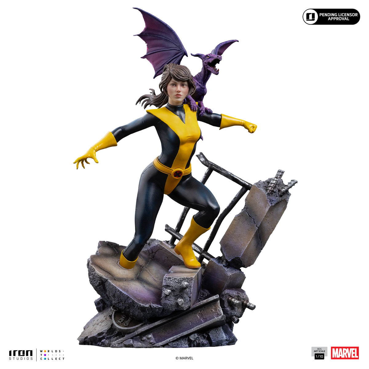 Statue Kitty Pryde & Lockheed X-Men - BDS Art Scale 1/10, Marvel - vue 15