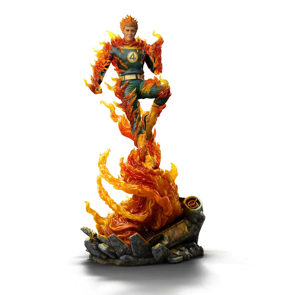 Statue Torche Humaine (Costume Bleu) Art Scale 1/10, Marvel - vue 11