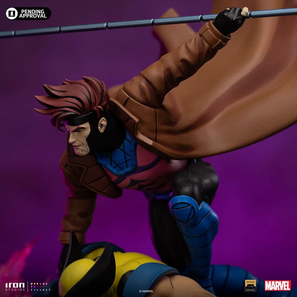 Statue Gambit & Wolverine Deluxe Art Scale 1/10, Marvel vue 7