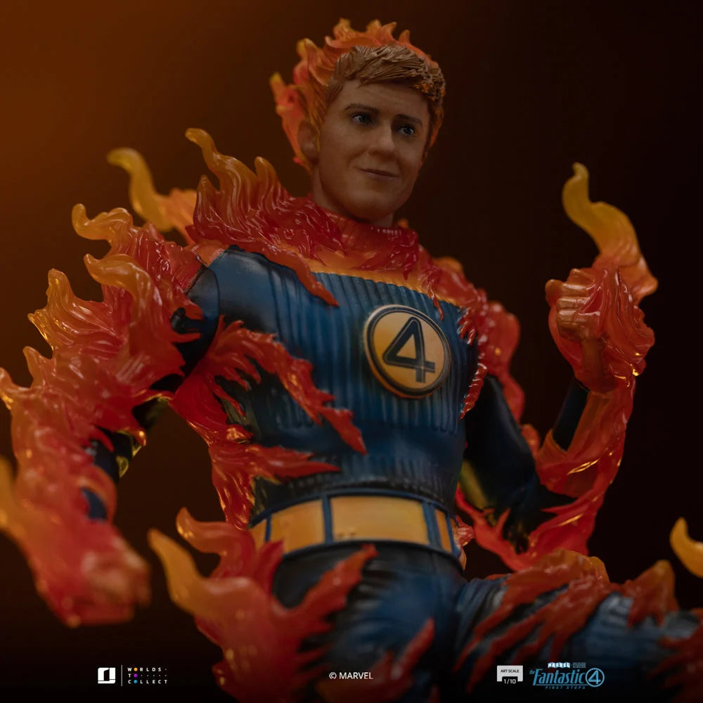 Statue Torche Humaine (Costume Bleu) Art Scale 1/10, Marvel - vue 5