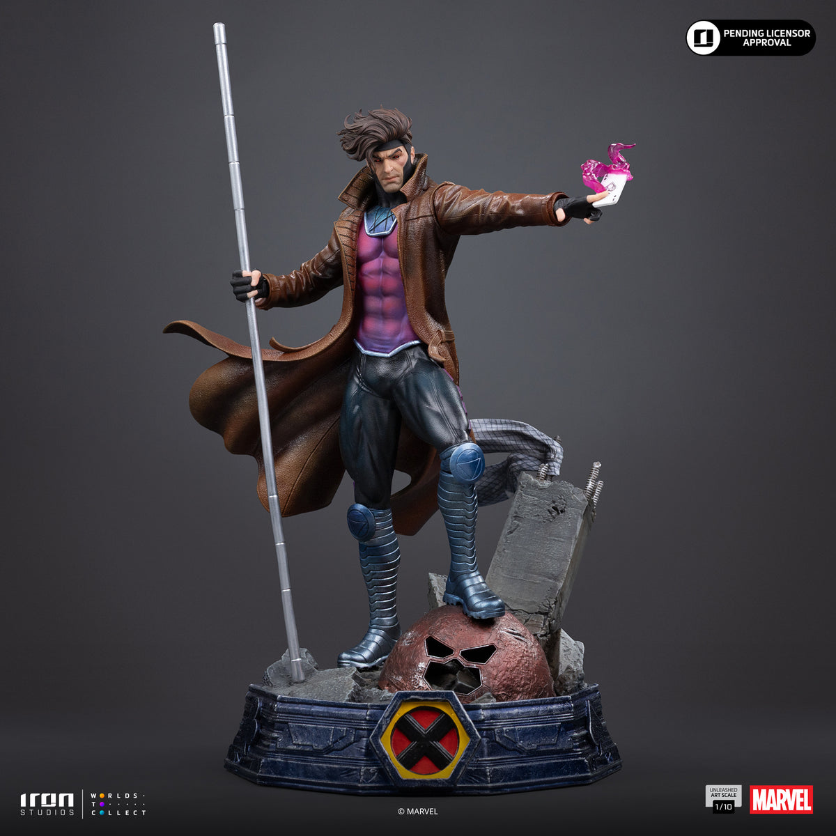 Statue Gambit Unleashed X-Men - Art Scale 1/10, Marvel - vue 3