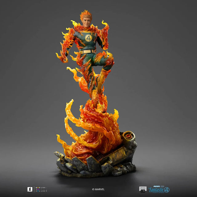 Statue Torche Humaine (Costume Bleu) Art Scale 1/10, Marvel