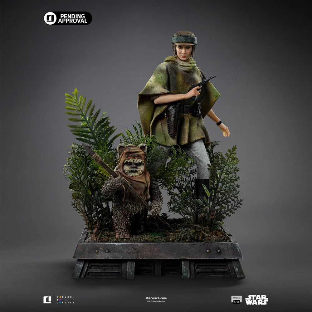 Statue Leia & Wicket Art Scale 1/10, Star Wars
