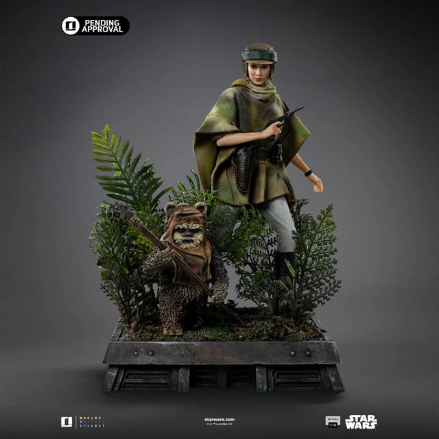 Statue Leia & Wicket Art Scale 1/10, Star Wars