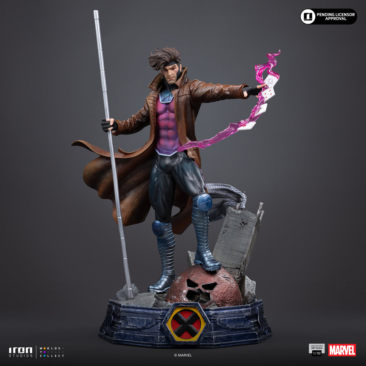 Statue Gambit Unleashed X-Men - Art Scale 1/10, Marvel - vue 2