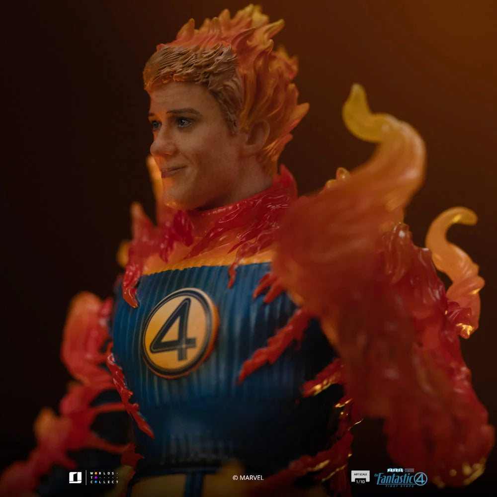 Statue Torche Humaine (Costume Bleu) Art Scale 1/10, Marvel - vue 6