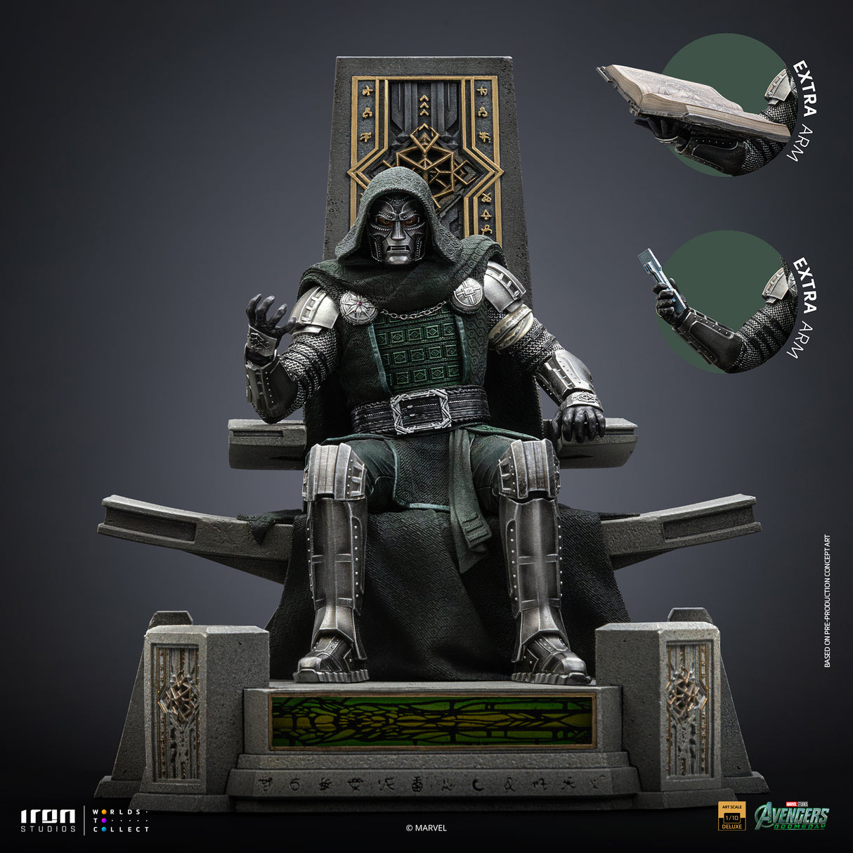 Statue Docteur Doom on Throne Avengers: Doomsday - Art Scale 1/10 | Marvel
