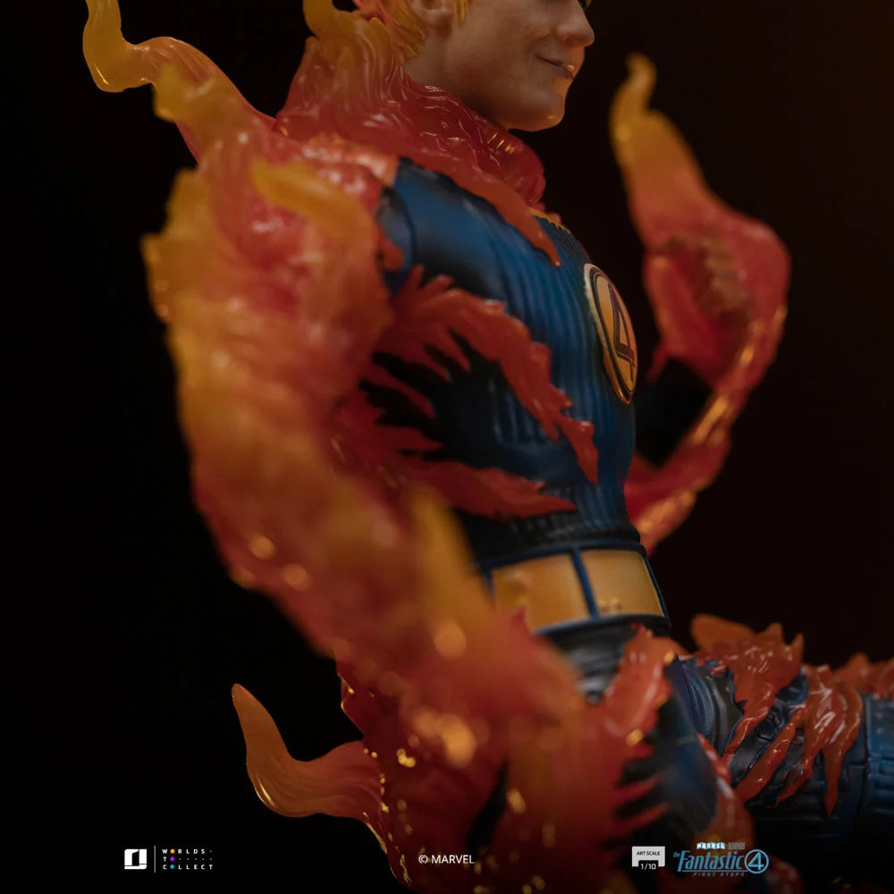 Statue Torche Humaine (Costume Bleu) Art Scale 1/10, Marvel - vue 7