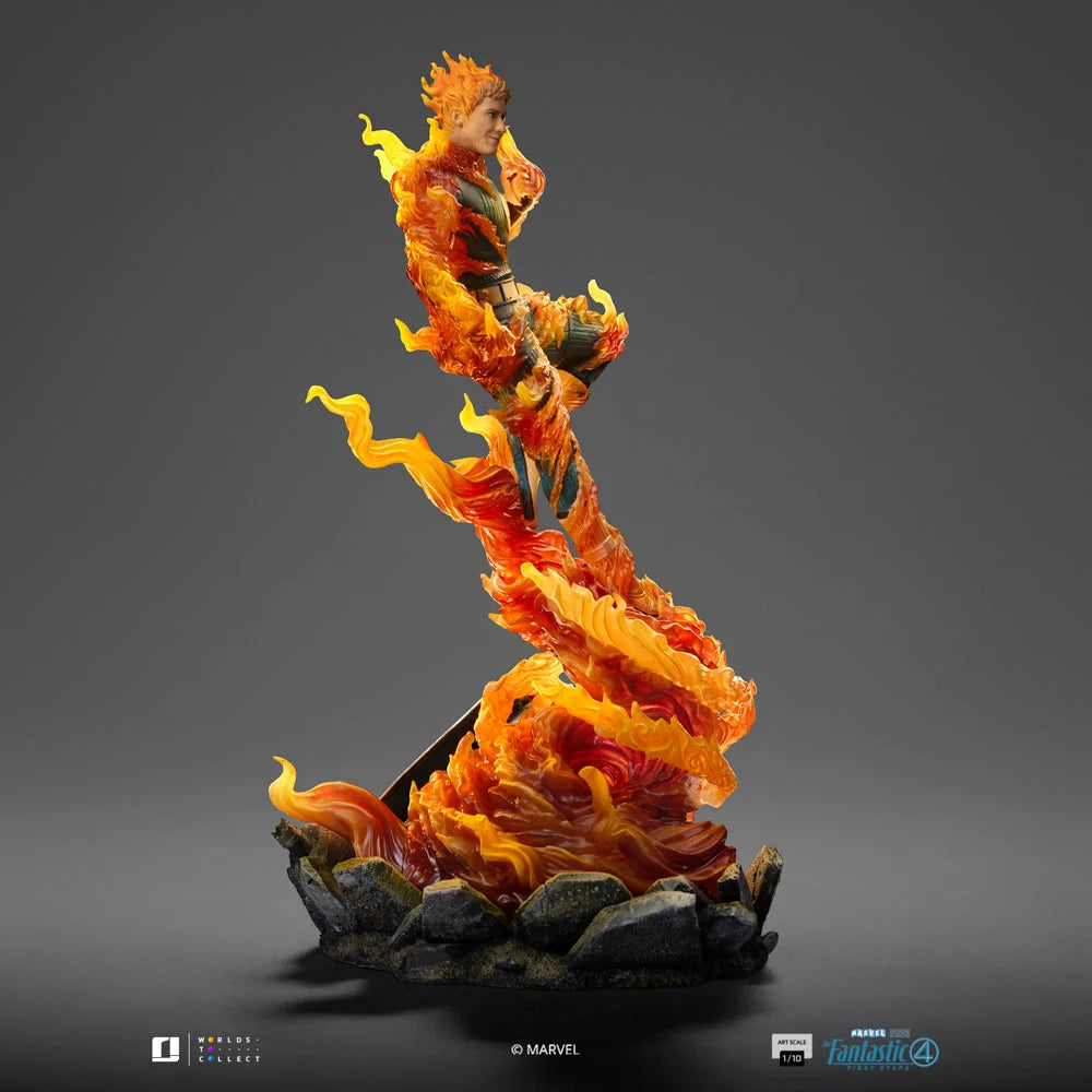 Statue Torche Humaine (Costume Bleu) Art Scale 1/10, Marvel - vue 3