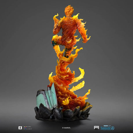 Statue Torche Humaine (Costume Bleu) Art Scale 1/10, Marvel - vue 4