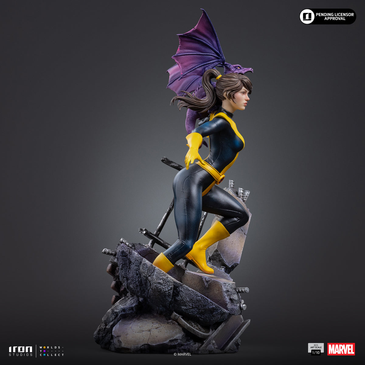 Statue Kitty Pryde & Lockheed X-Men - BDS Art Scale 1/10, Marvel - vue 4
