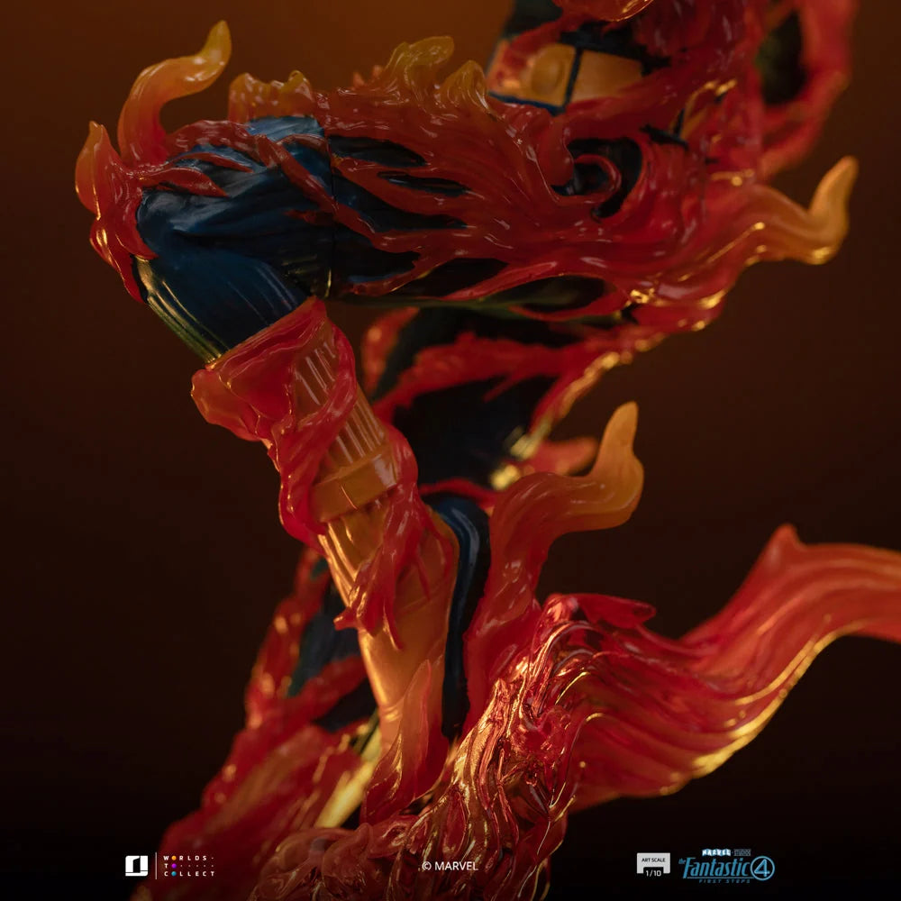 Statue Torche Humaine (Costume Bleu) Art Scale 1/10, Marvel - vue 9