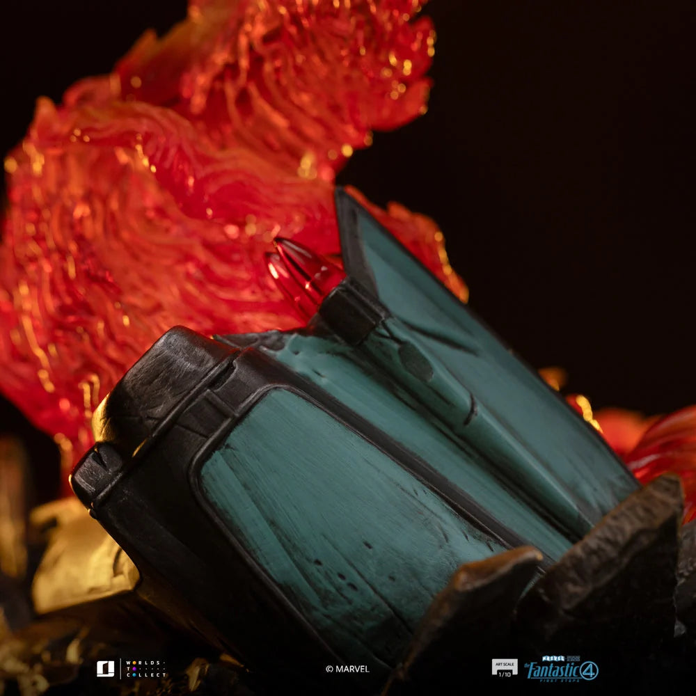 Statue Torche Humaine (Costume Bleu) Art Scale 1/10, Marvel - vue 10