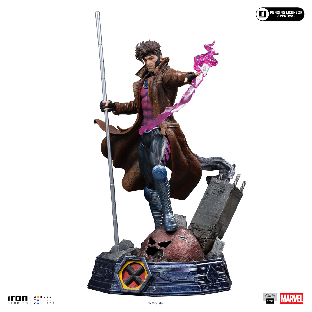 Statue Gambit Unleashed X-Men - Art Scale 1/10, Marvel - vue 20
