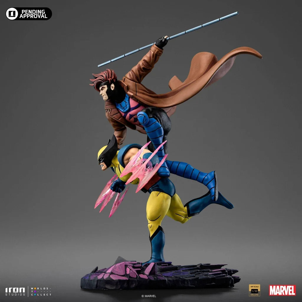 Statue Gambit & Wolverine Deluxe Art Scale 1/10, Marvel vue 2