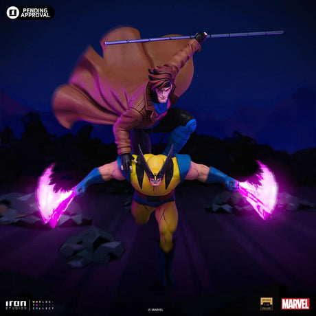 Statue Gambit & Wolverine Deluxe Art Scale 1/10, Marvel vue 9